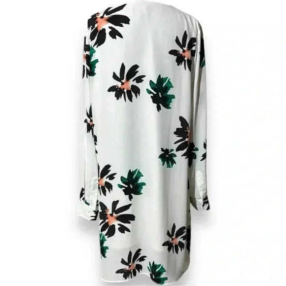 Who What Wear Knee Length Shift White Fully Lined Lightweight Floral Print Sress - Picture 6 of 16